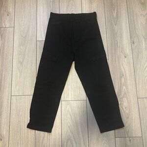 Topman Black High-Waisted Cargo Pants
